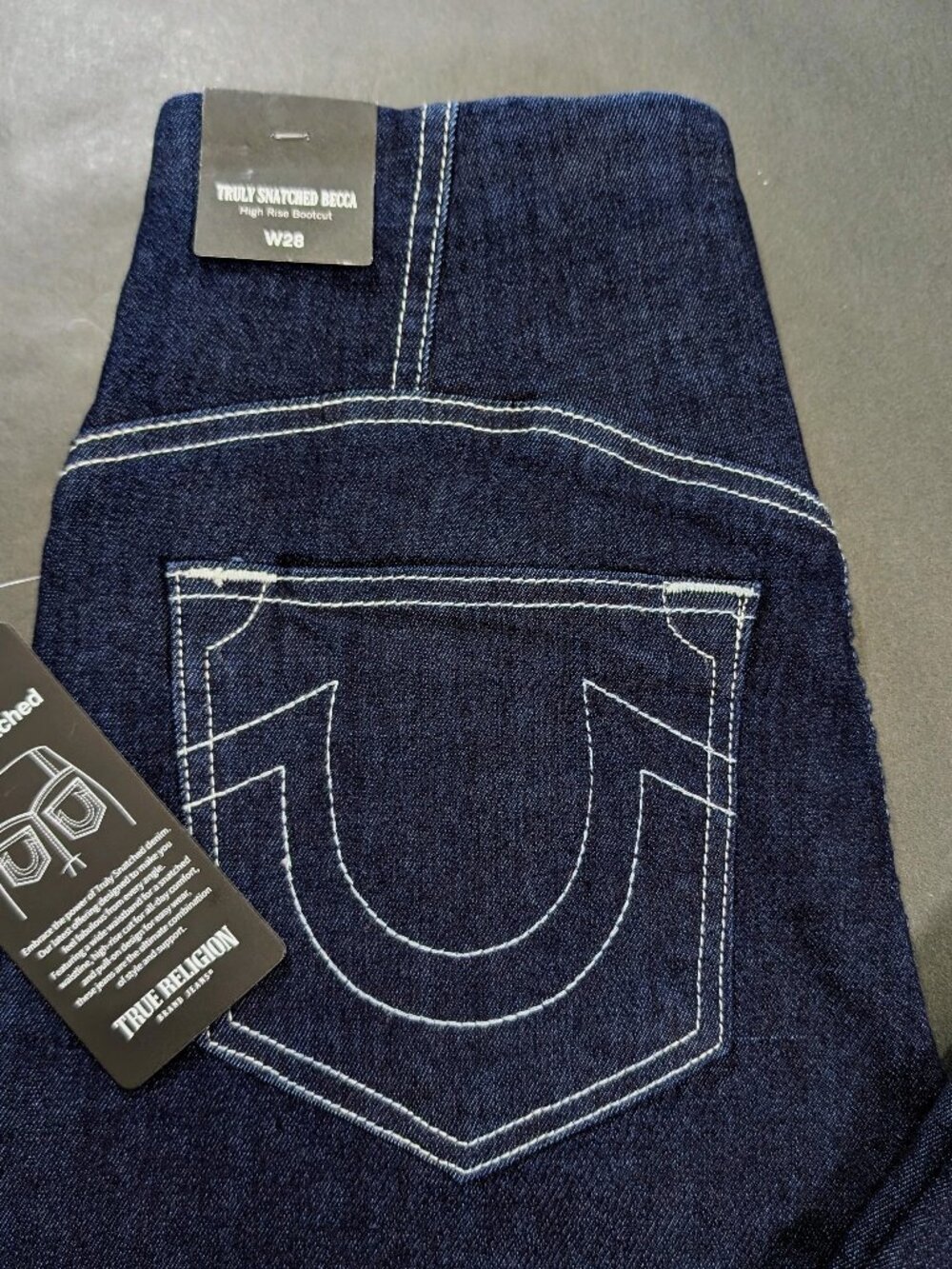$139 True Religion Truly Snatched Becca High Rise Bootcut Jeans Size 28 28x32
